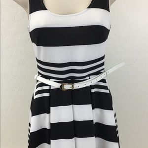 Windsor Black and White Strip Dress